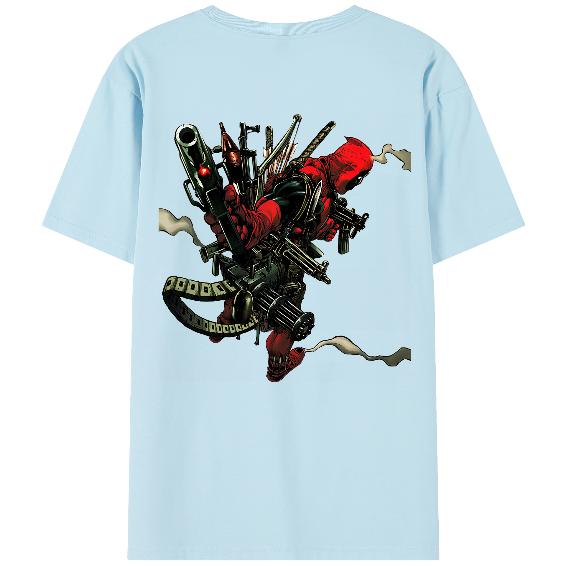 （画像用） Deadpool デッドプール 綿100％半袖Tシャツ（背面プリント）